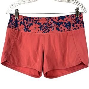 Lululemon Run Times Short II 4" Dark Canyon Efflorescent Dark Blue Size 6 EUC